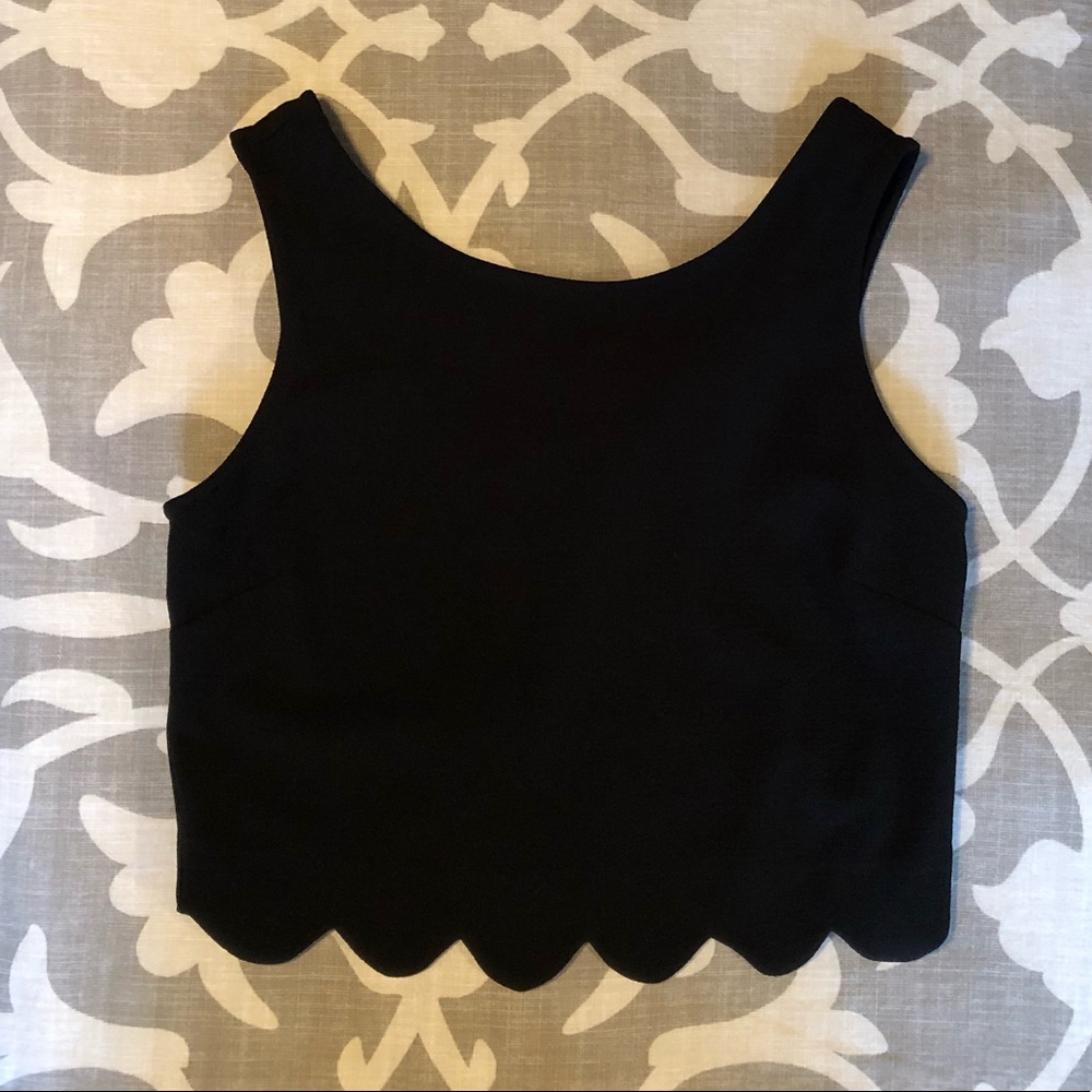 Scalloped Crop Top